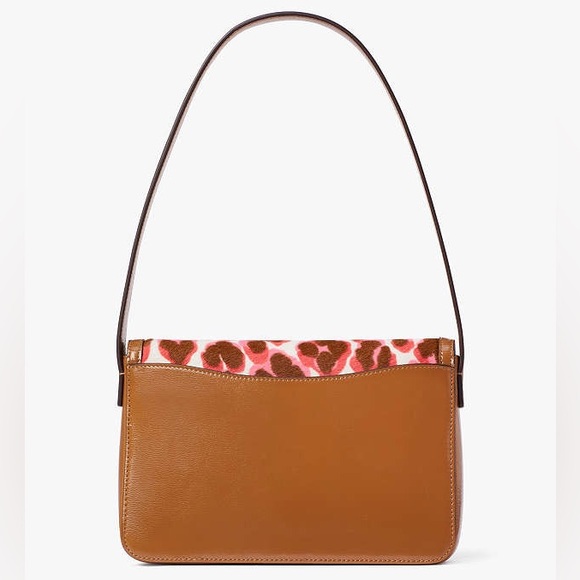 ♠️kate spade Katy Leopard Haircalf Medium Shoulder Bag, Pink Multi NWT - Picture 7 of 8